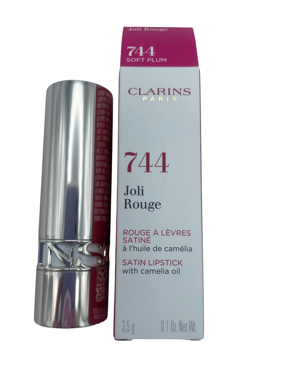 Clarins Joli Rouge Lipstick 744 Soft Plum - Plum Pink Shade